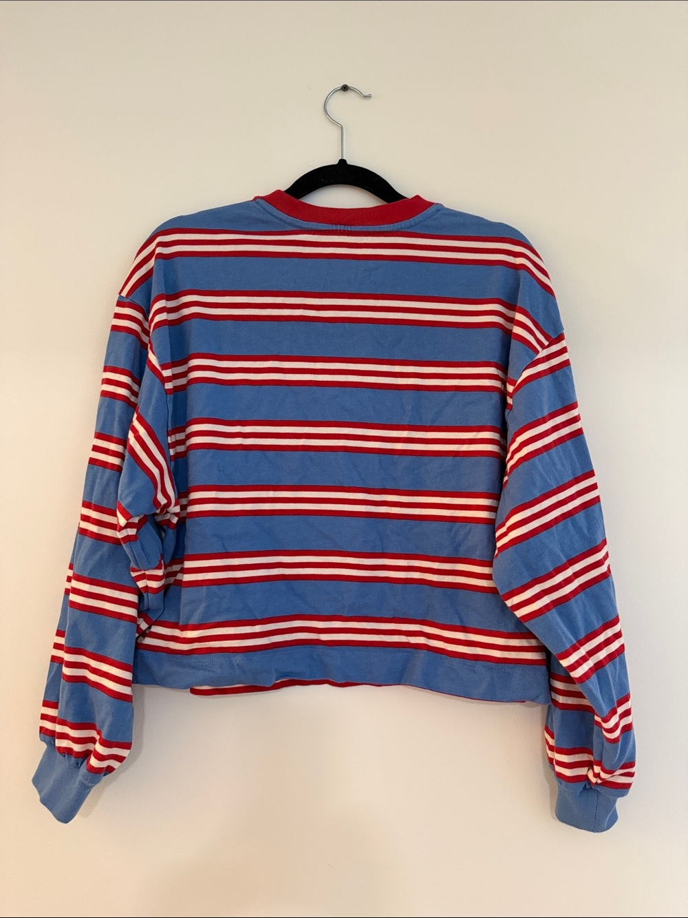 GAP Blue Red White Striped Long Sleeve Tee - Picture 3 of 4